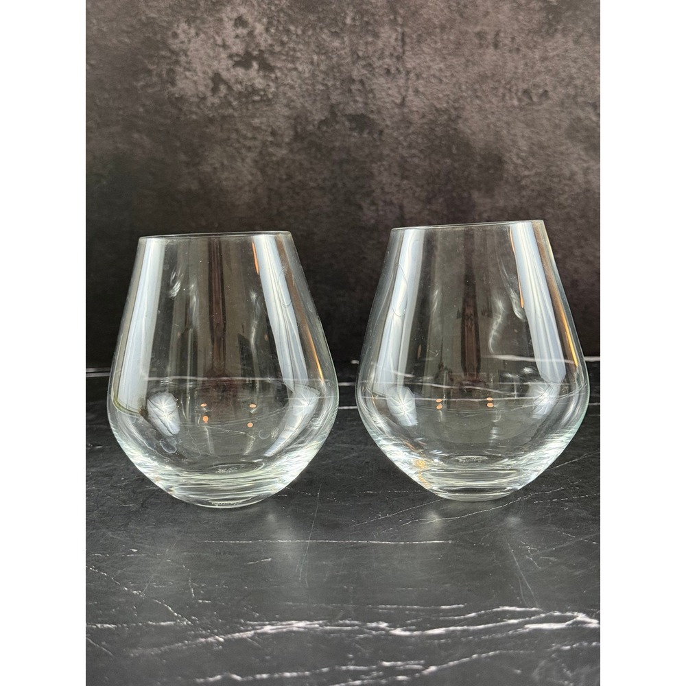 PAIR of Peugeot Esprit 180 Casual Wine Glasses Tumblers 4.5in No Spill MINT!